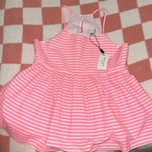 Milly Minis, size 14, neon pink strappy tank, NWT